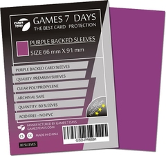 Протектори Games7Days (66 х 91 мм / 63.5x88 мм) Purple Premium MTG (80 шт)