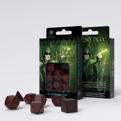 Набор кубиков Elvish Black & Red Dice Set (7)