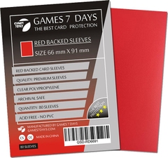 Протекторы Games7Days (66 х 91 мм / 63.5x88 мм) Red Premium MTG (80 шт)