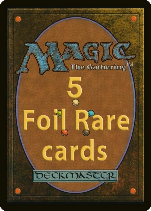 5 random Foil Rare карт англійською мовою