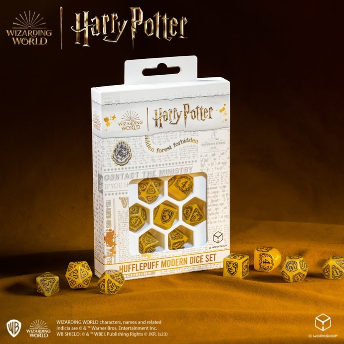 Набор кубиков Harry Potter. Hufflepuff Modern Dice Set - Yellow (7)