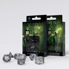 Набор кубиков Elvish Translucent & black Dice Set (7)