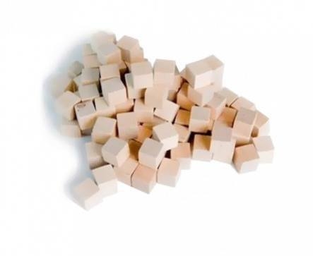 Кубик дерев'яний Mayday 10 мм - натуральний - 100 штук