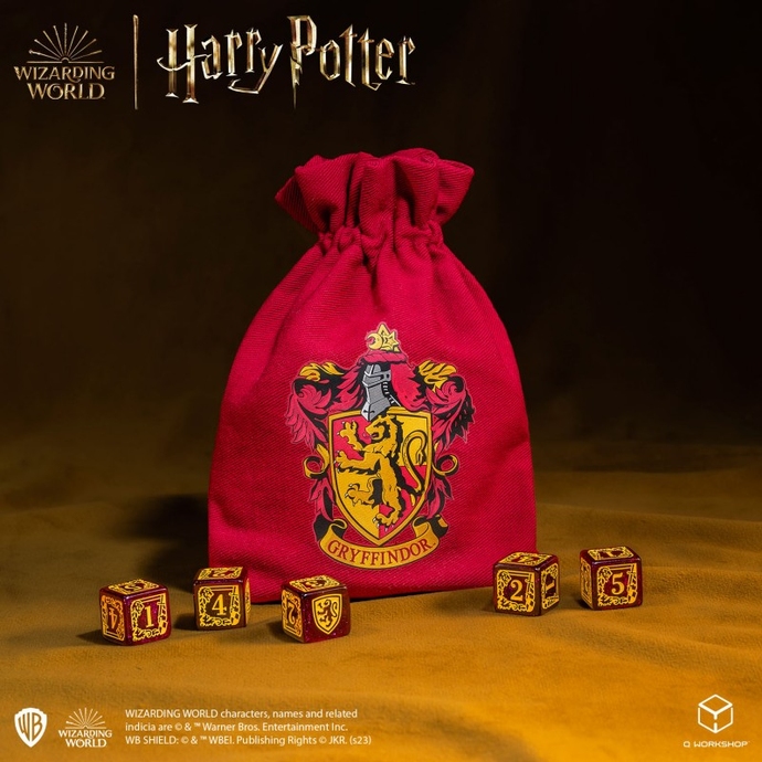 Набір кубиків з мішечком Harry Potter. Gryffindor Dice & Pouch (5)