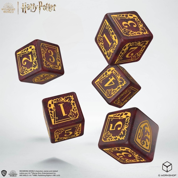 Набор кубиков с мешочком Harry Potter. Gryffindor Dice & Pouch (5)