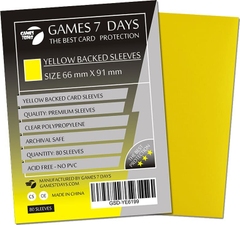 Протекторы Games7Days (66 х 91 мм / 63.5x88 мм) Yellow Premium MTG (80 шт)