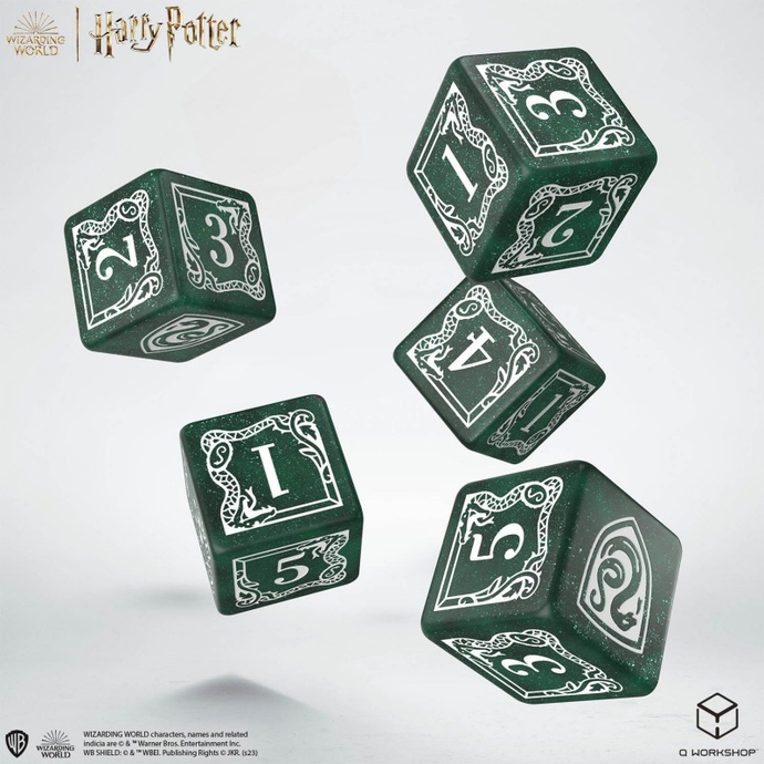 Набор кубиков с мешочком Harry Potter. Slytherin Dice & Pouch (5)