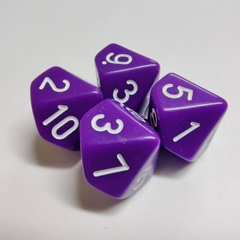 Кубик D10 класика фіолетовий