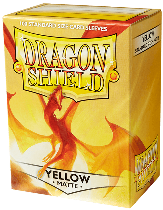 Протекторы Dragon Shield Sleeves: matte Yellow (100 шт, 66x91)