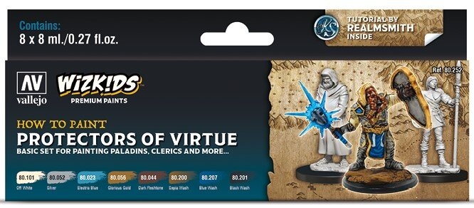 Набір фарб Vallejo Wizkids Premium Paint Set: Protectors of Virtue