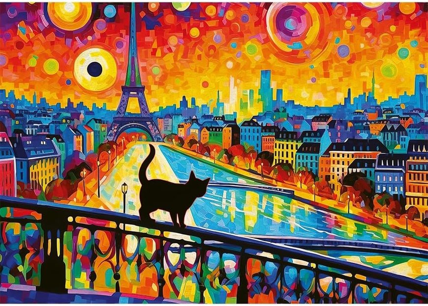 Пазл Кішка в Парижі (1000)