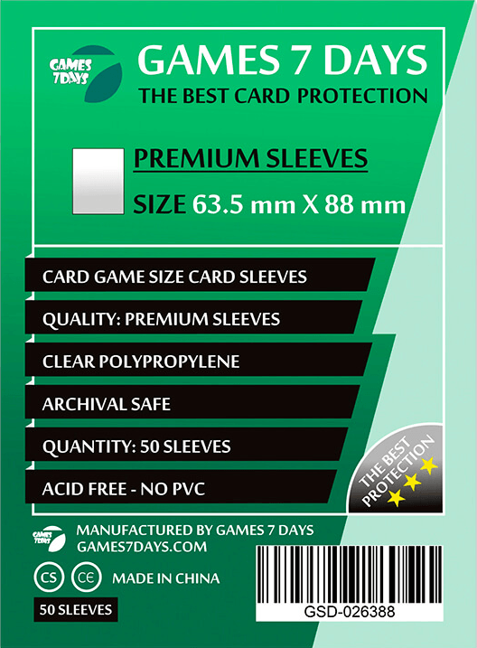 Протектори Games7Days (63.5 x 88 мм) Premium Card Game (50 шт)
