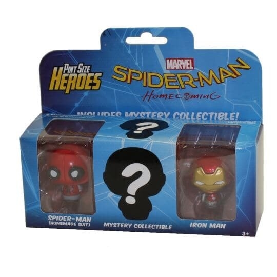Человек-паук, Железный человек + случайная фигурка: Funko Pint Size Heroes SPIDER-MAN, IRON MAN + MYSTERY FIGURE
