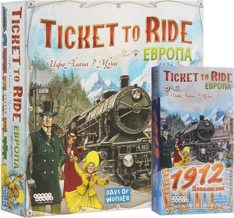 Ticket to Ride: Європа комплект (з доповненням 1912)