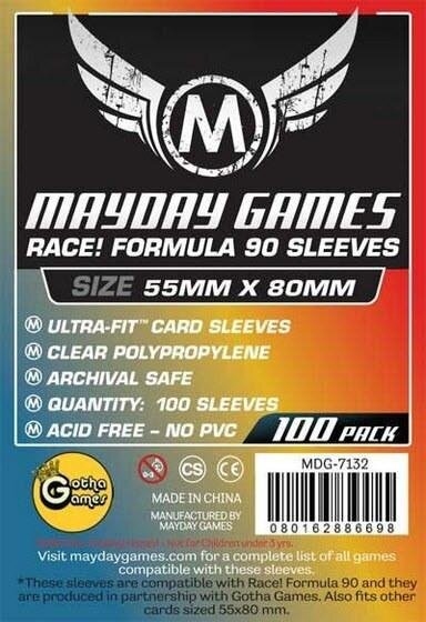 Протекторы Mayday (55x80 mm) Standard "Race! Formula 90" Card Sleeves - Ultra Fit (100 шт)