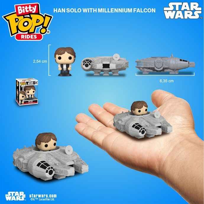 Хан Соло й Тисячолітній сокіл - Bitty Pop! Rides: Han Solo and The Millennium Falcon