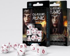 Набір кубиків Classic Runic White & red Dice Set (7)
