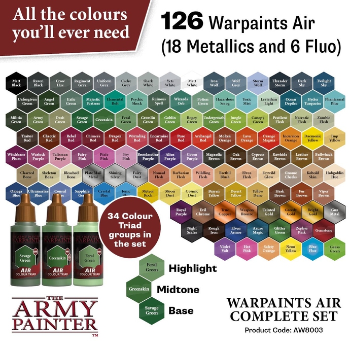 Набор красок Warpaints Air Complete Set