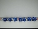 Набор кубиков 7шт: синий с белым МРАМОР (D00 D4 D6 D8 D10 D12 D20)