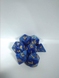 Набор кубиков 7шт: синий с золотым МРАМОР (D00 D4 D6 D8 D10 D12 D20)