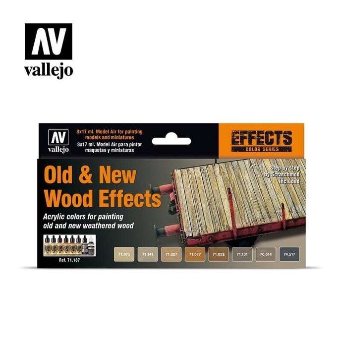 Набор красок Old & New Wood Effects Acrylicos Vallejo
