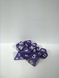 Набор кубиков 7шт: фиолетовый с белым МРАМОР (D00 D4 D6 D8 D10 D12 D20)